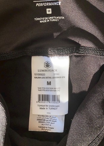 m Beden siyah Renk lumberjack Kadın Tayt