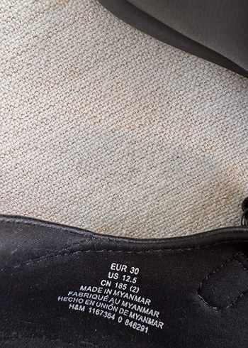 30 Beden H&M Kız Çocuk okul ayakkabısı (Siyah Tokalı Babet)