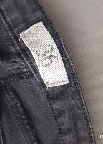 Gri Normal Boy Fermuarlı Kadın Kot Pantolon - Görsel 2