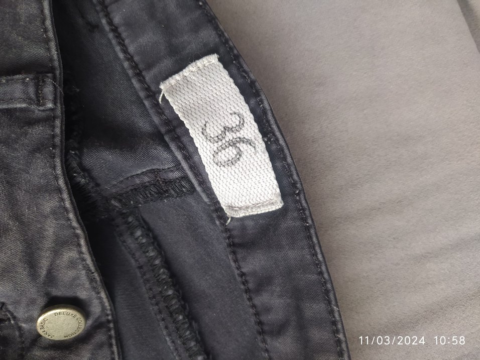 Gri Normal Boy Fermuarlı Kadın Kot Pantolon - Görsel 2