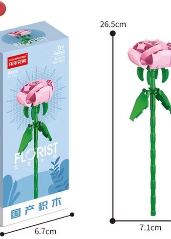 Diğer Pembe Pastel Lego Çiçek Seti