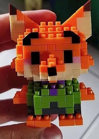 Beden BRICKS Renkli Yapı Blokları - Tilki Figürü