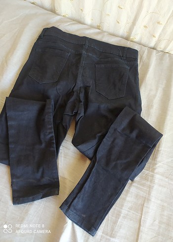 32 Beden Kadın lacivert i Desenli Mini Denim Jean