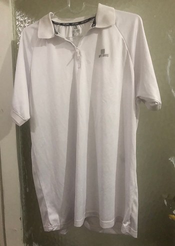 Beyaz Erkek Polo Tişört, Kısa Kollu, Salaş - Görsel 2