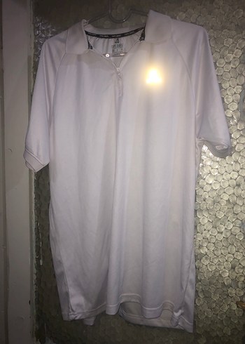 Beyaz Erkek Polo Tişört, Kısa Kollu, Salaş - Görsel 3