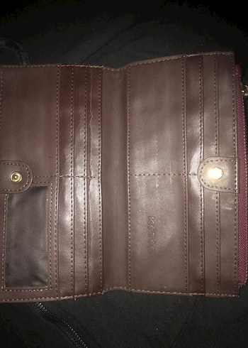 Bordo Deri Fermuarlı Kadın Cüzdanı - Görsel 2