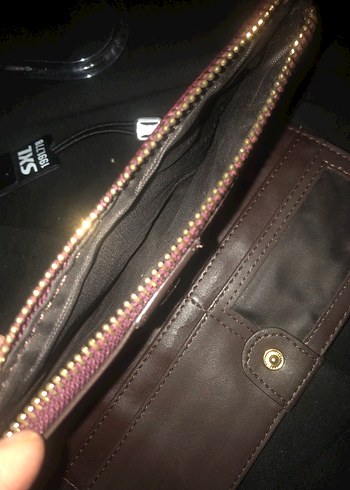 Bordo Deri Fermuarlı Kadın Cüzdanı - Görsel 3