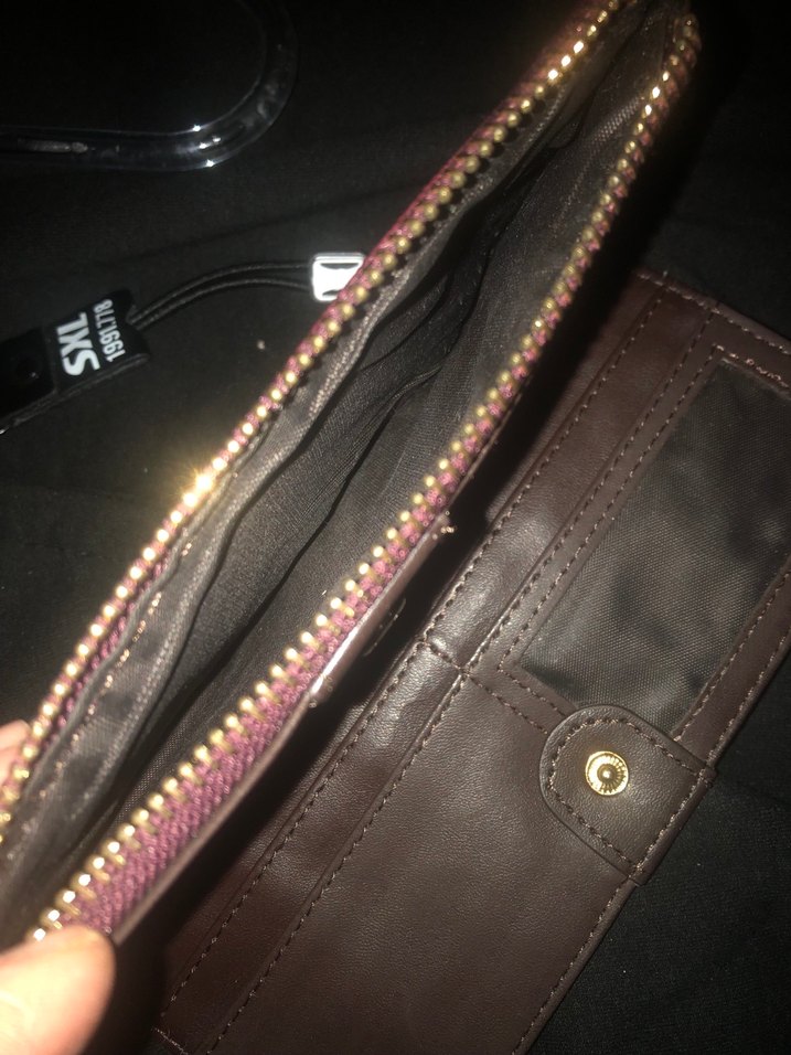 Bordo Deri Fermuarlı Kadın Cüzdanı - Görsel 3