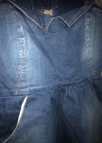 Kadın Kot Denim Elbise - Görsel 9