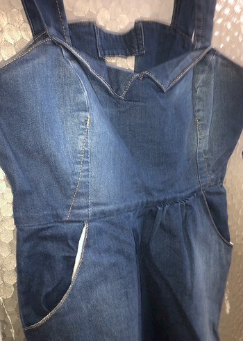 Kadın Kot Denim Elbise - Görsel 4