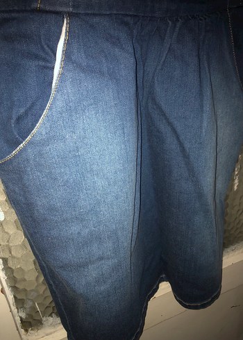 Kadın Kot Denim Elbise - Görsel 7