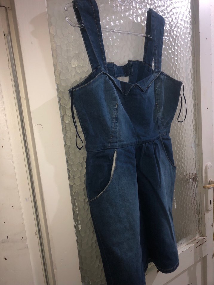 Kadın Kot Denim Elbise - Görsel 3