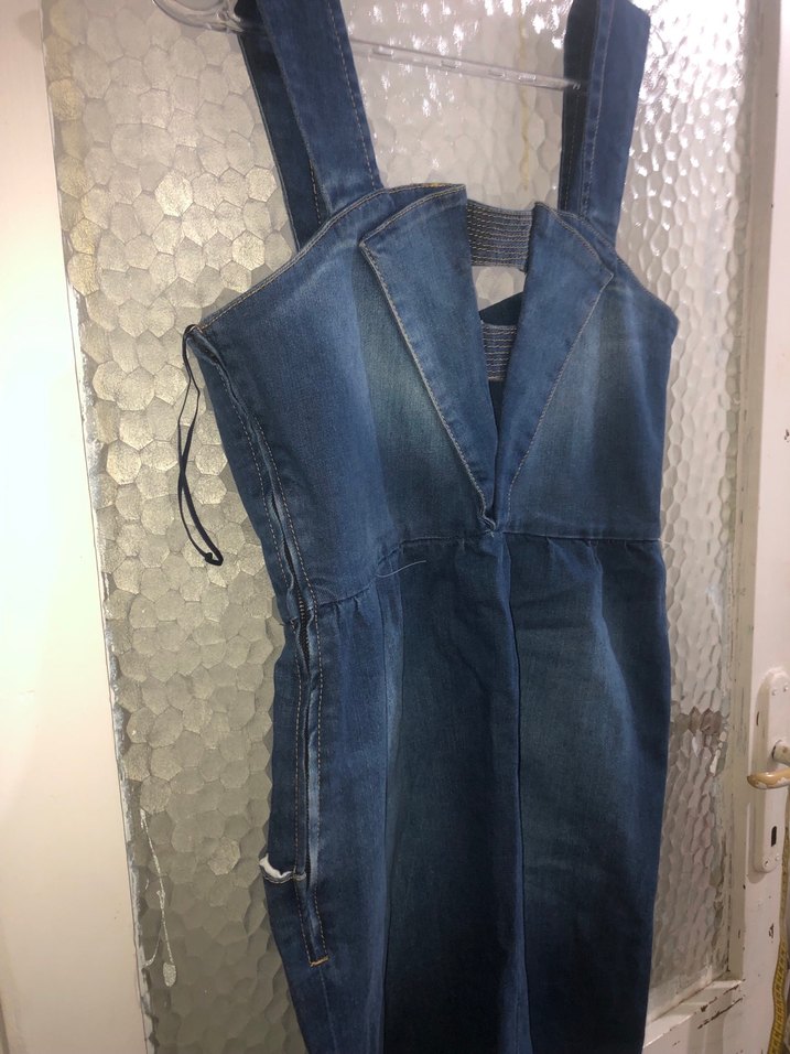 Kadın Kot Denim Elbise - Görsel 2