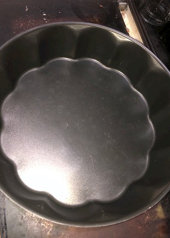 Siyah Dalgalı çiçek Kenarlı Kek Kalıbı - Görsel 2