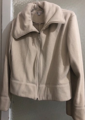 Fermuarlı Bej Kadın Polar Ceket - Görsel 2