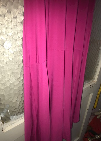 Bordo Drapeli Uzun Abiye Elbise - Görsel 9