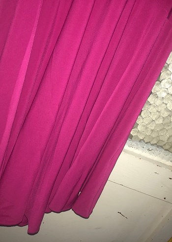 Bordo Drapeli Uzun Abiye Elbise - Görsel 8