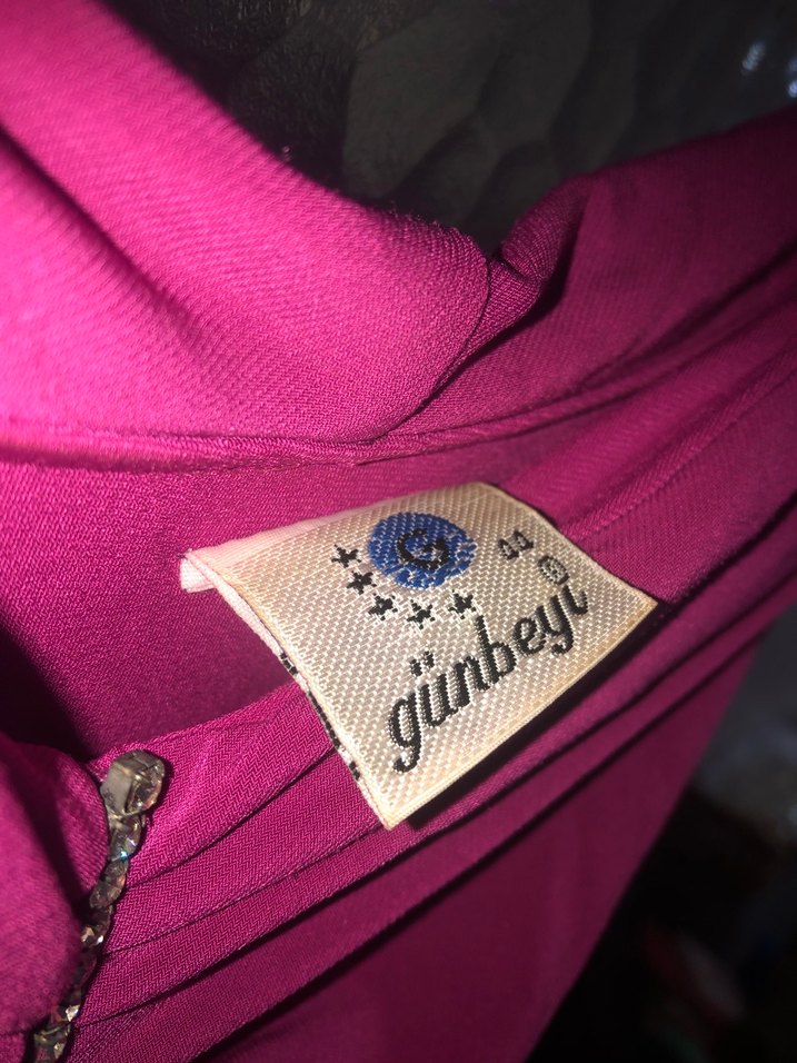 Bordo Drapeli Uzun Abiye Elbise - Görsel 5