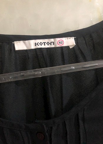 Düğmeli Siyah Kolsuz Bohem Bluz - Görsel 3