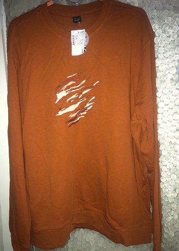 Defacto Erkek Kahverengi Sweatshirt - Görsel 2