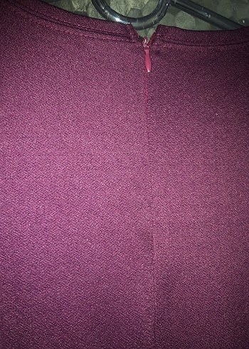 Bordo Uzun Kollu Salaş Kadın Elbise - Görsel 10