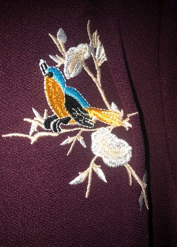 Bordo Uzun Kollu Salaş Kadın Elbise - Görsel 4