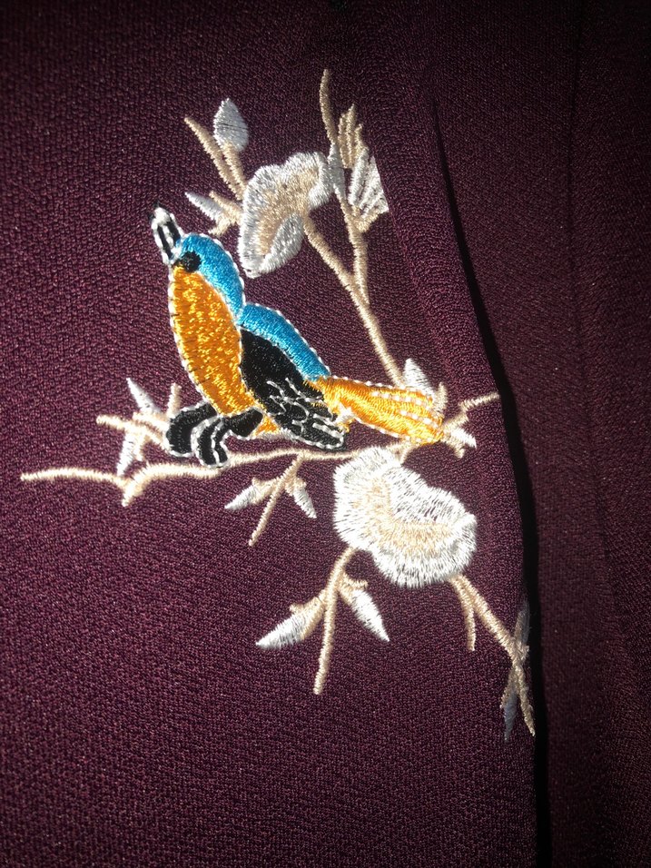 Bordo Uzun Kollu Salaş Kadın Elbise - Görsel 4