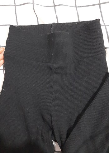 Siyah Midi Kadın Tayt - Görsel 2