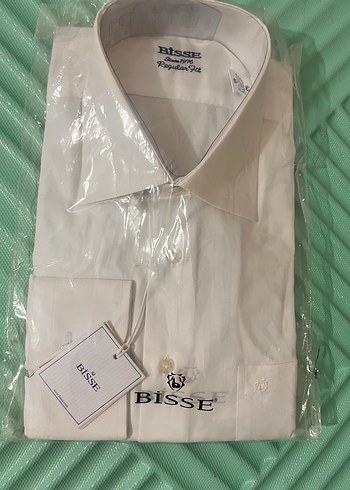 l Beden BISSEE Beyaz Uzun Kollu Regular Fit Gömlek 40 beden