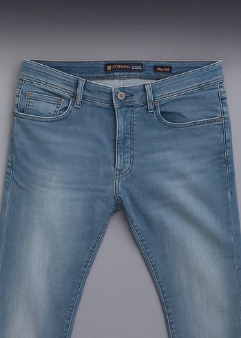 Gri Mavi Regular Fit Denim Erkek Jean