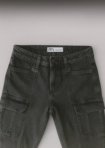 Siyah Baskılı Regular Fit Midi Kadın Kot Pantolon