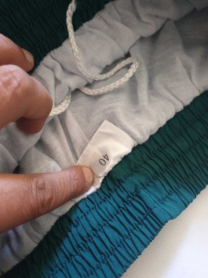 90s Forest Green Vintage Nylon Jogger Parasut - Görsel 4