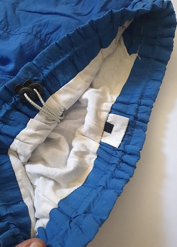 90s Tratt Mavi Nylon Vintage Jogger L - Görsel 4