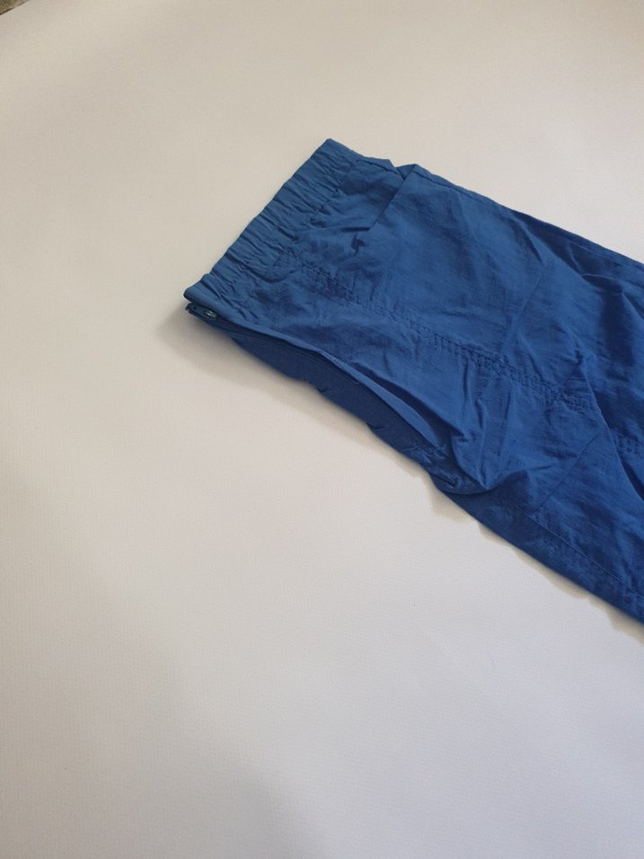 90s Tratt Mavi Nylon Vintage Jogger L - Görsel 3