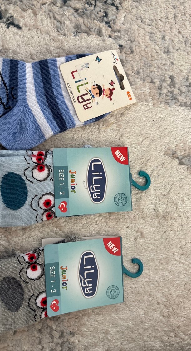 Junior LiLyy Nakışlı Gri Erkek Çorapları - Görsel 2