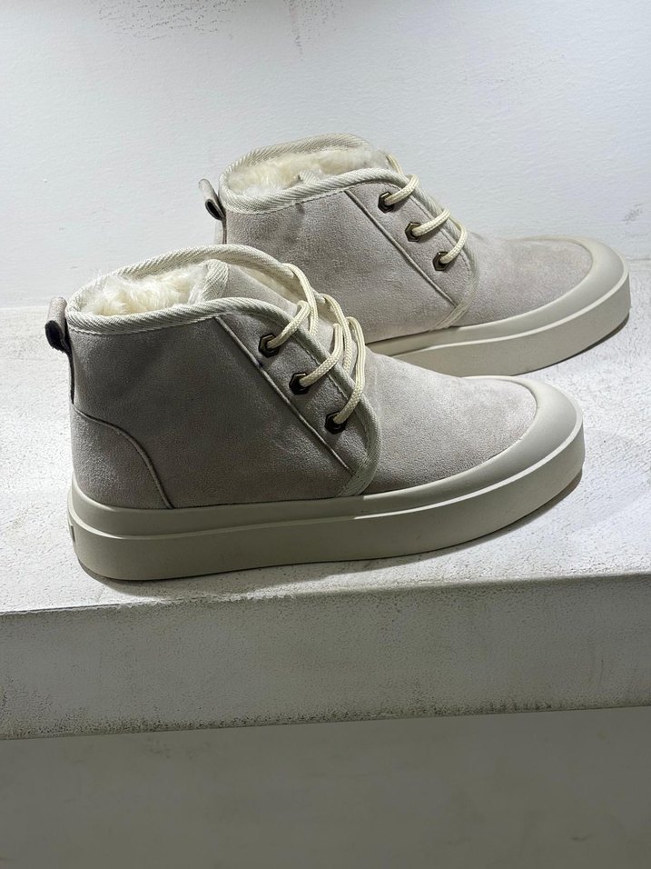 Erkek krem süet bot içi kürklü sıfır kutulu üretimden 40  44 ara - Görsel 2