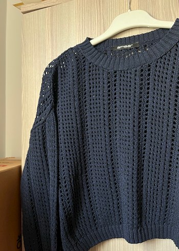 Lacivert Triko Kadın Kazak - Görsel 2