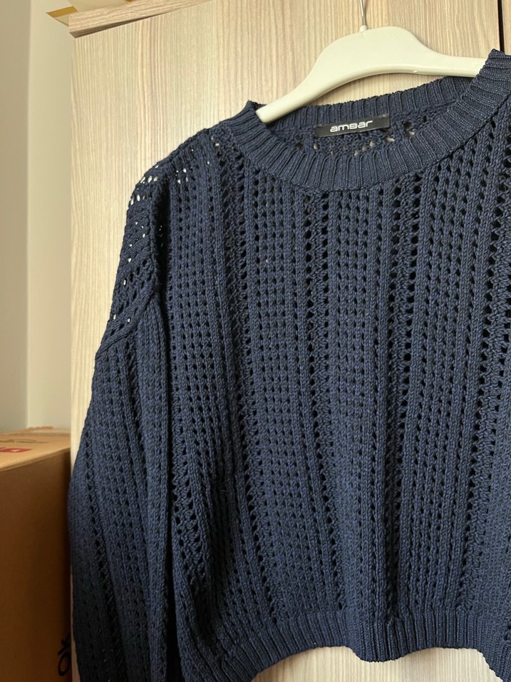 Lacivert Triko Kadın Kazak - Görsel 2