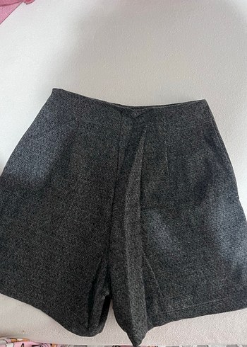 Gri Dar Mini Etek - Görsel 2