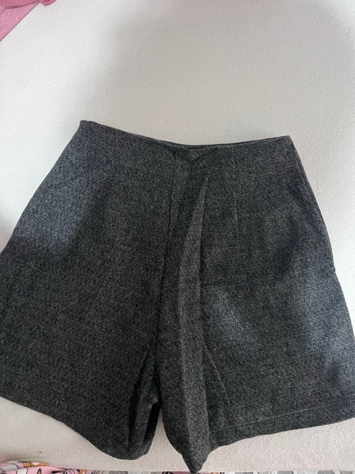 Gri Dar Mini Etek - Görsel 2