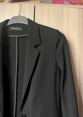 Kadın Siyah Modern Klasik Blazer Ceket - Görsel 5