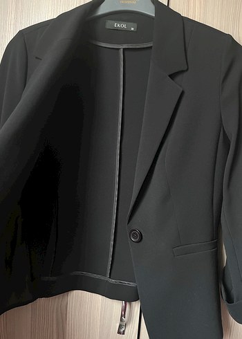 Kadın Siyah Modern Klasik Blazer Ceket - Görsel 3