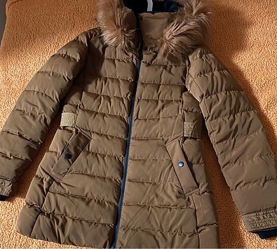 m Beden camel Renk Şişme Kaban