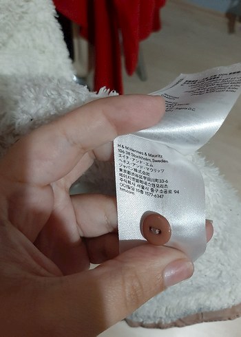 H&M Kürk Detaylı Krem Pembe H&M Kadın Mont