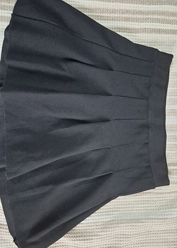 Diğer Kadın Siyah Pilili Mini Etek