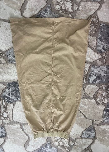 LC Waikiki Krem uzun kot etek beli lastikli ve cepli