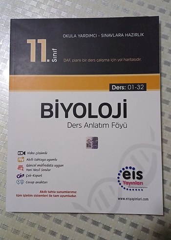 11. Sınıf Biyoloji Ders Anlatım Föyü (basım yılı 2025)