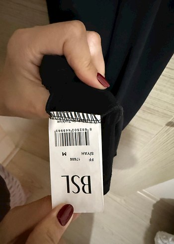 BSL FASHION Siyah Uzun Drapeli Halter Yaka Elbise