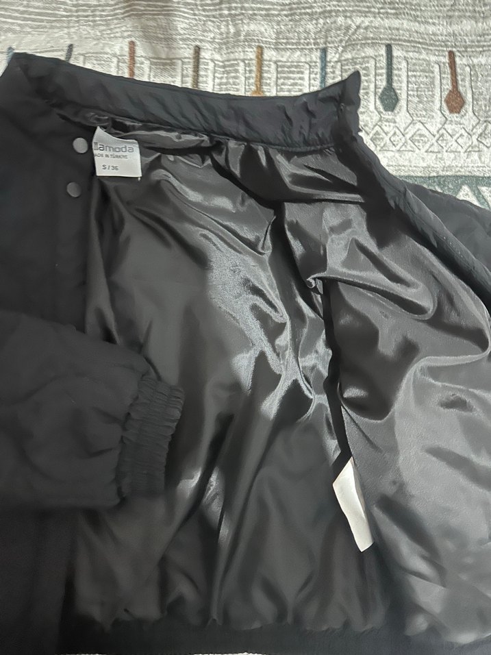 Düğmeli Siyah Kadın Ceket - Görsel 4