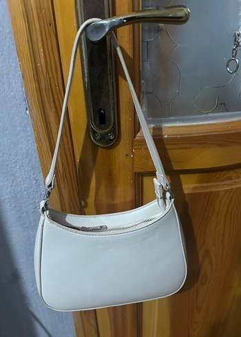 Bej Deri Kadın Omuz Çantası - Görsel 3